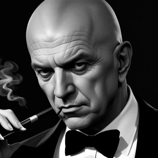 Telly Savalas in Smoky Noir Portrait