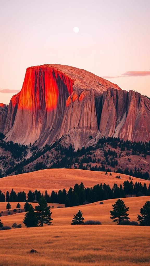 Surreal Sunset Landscape in Vibrant Colors