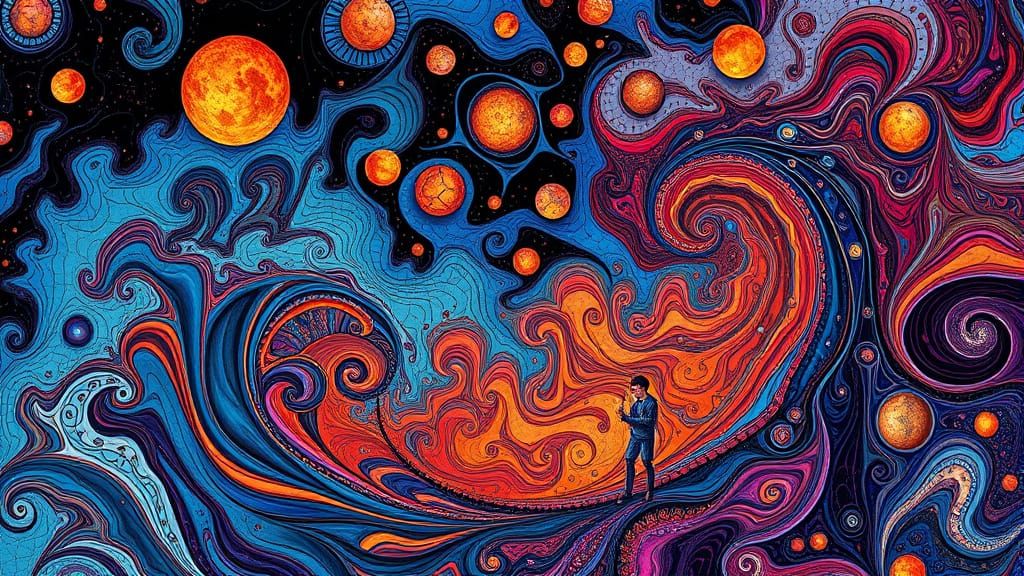 Vibrant Summer Surrealism in Impasto Style