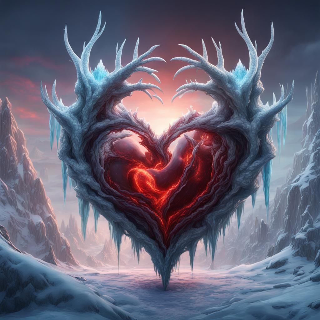 Frozen Heart Splitting: Fantasy Concept Art