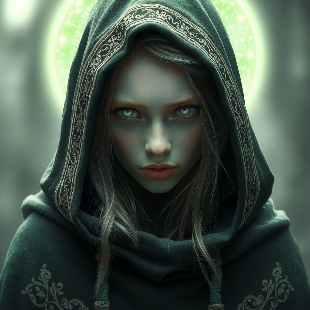 Ethereal Irish Mystic in Ancient, Muted Hues