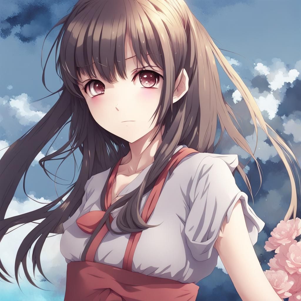 Anime Girl in Manga Style