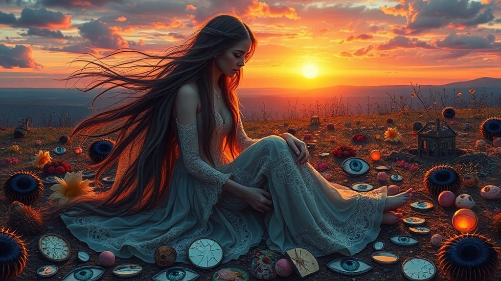 Enchanted Ethereal Goddess in Dreamlike Surrealism