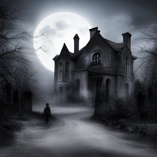 Eerie Ghostly Apparition in Haunted Graveyard Scene