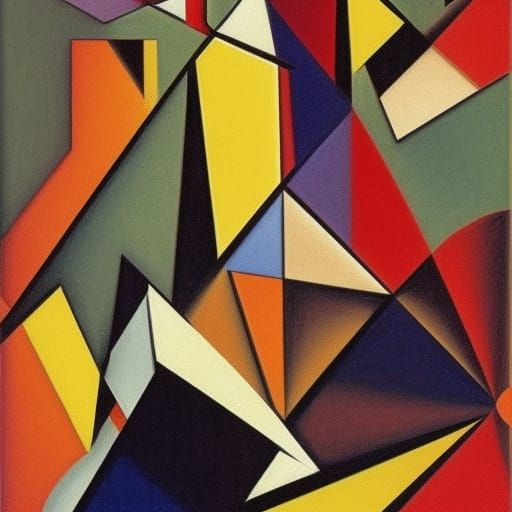Abstract Cubism Euclidean Design