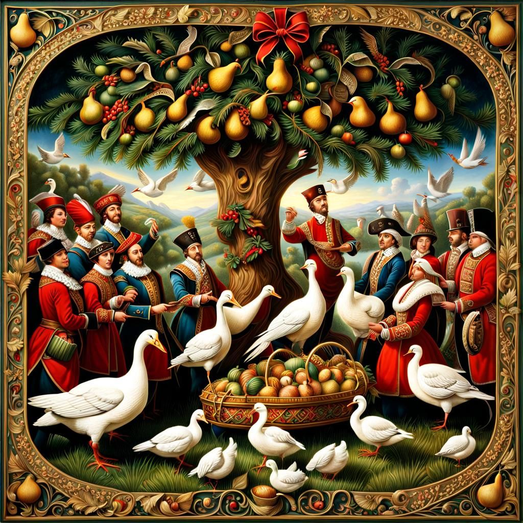 Twelve drummers drumming, Eleven pipers piping, Ten lords a-...