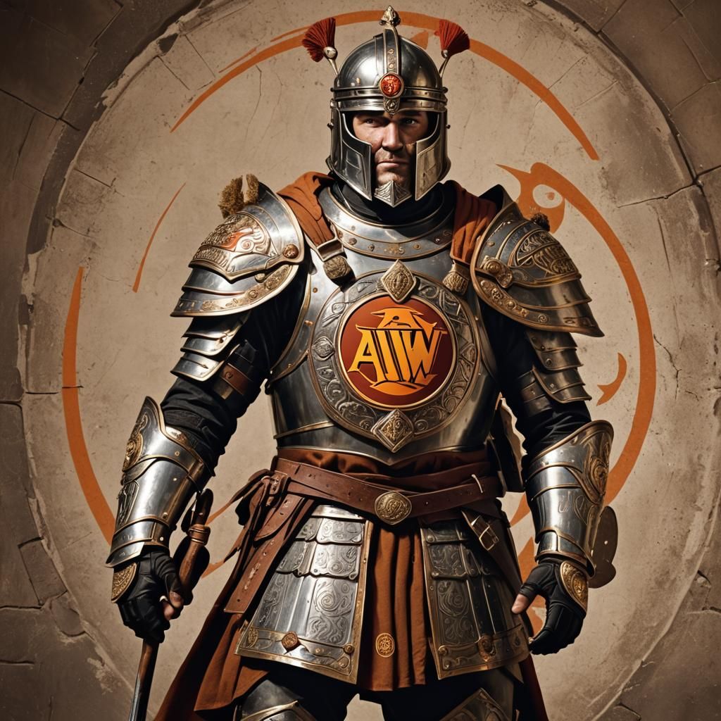 King with A&W Logo on Armor and Shield