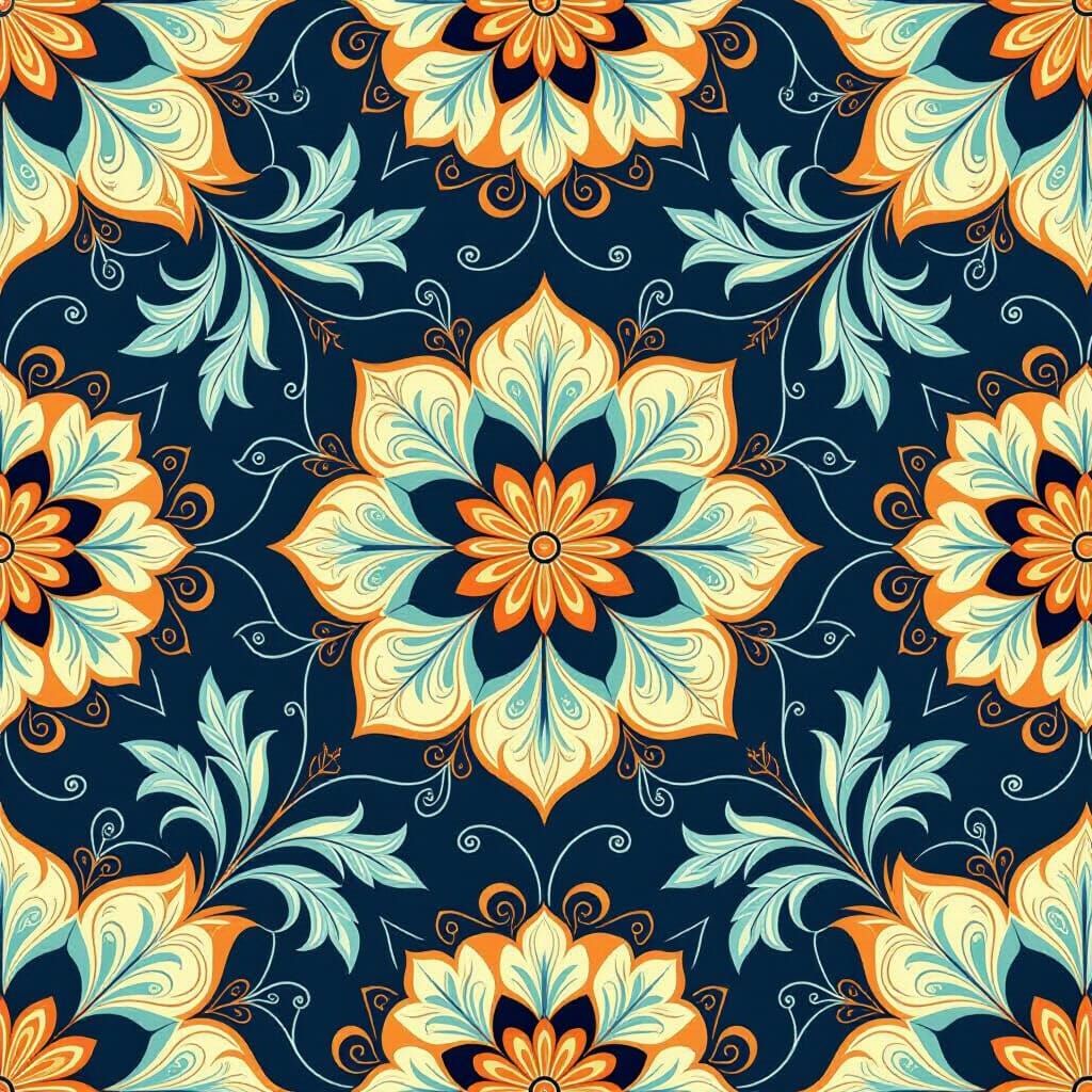 Abstract Floral Patterns with Creative Details