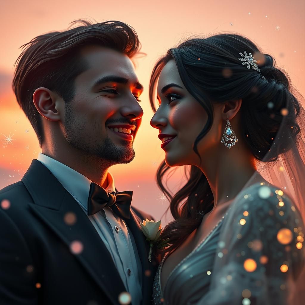 Diamond Dance: Ethereal Portrait in Digital Art Style