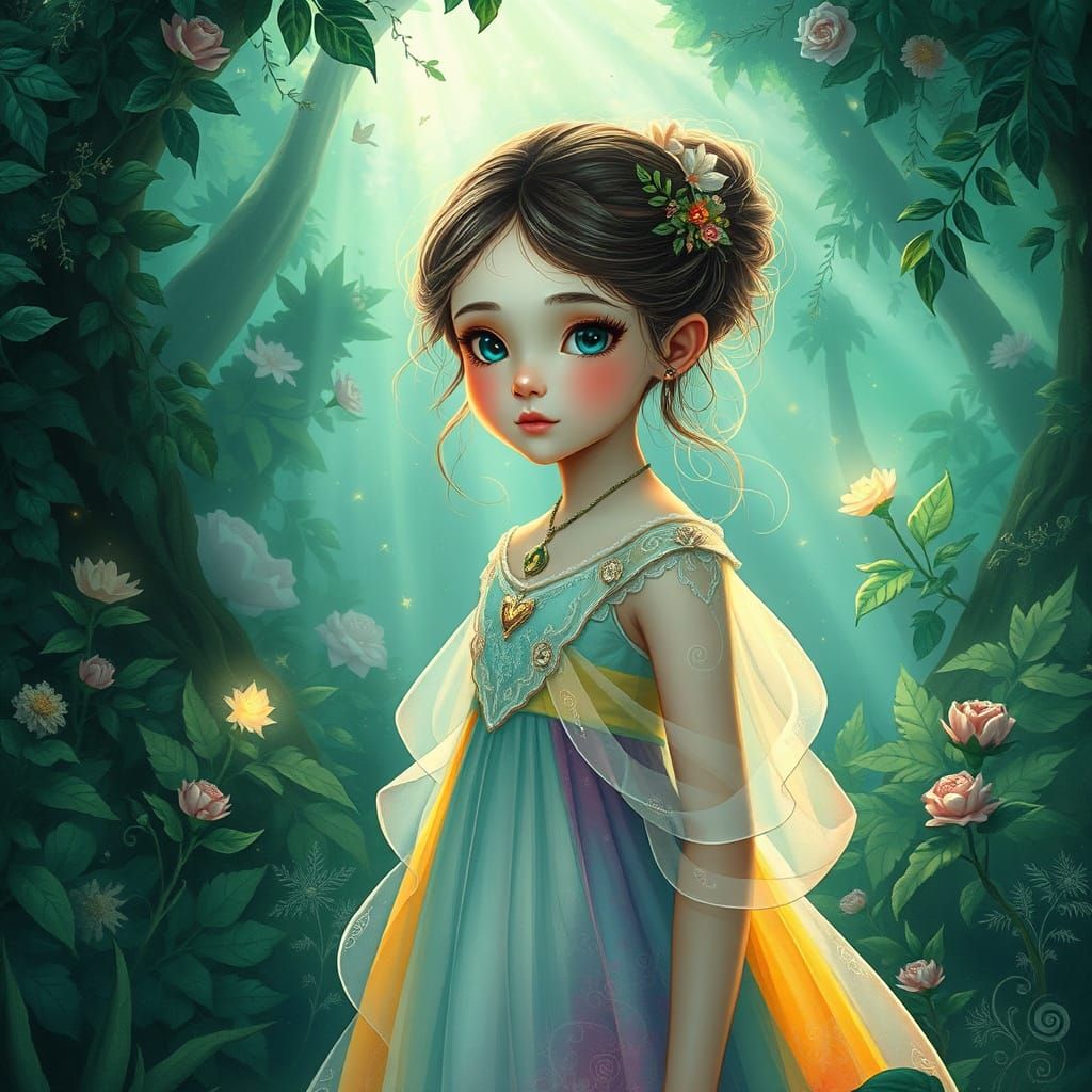 Enchanted Dreamgirl in a Whimsical Wonderland