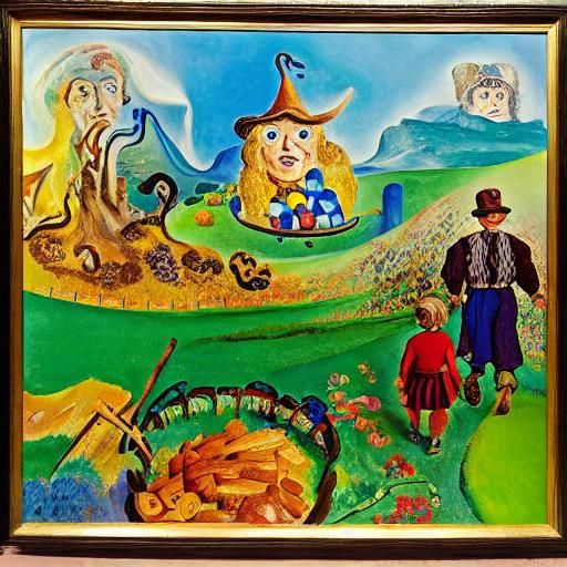 Hansel and Gretel's Surreal Chocolate Factory Adventure