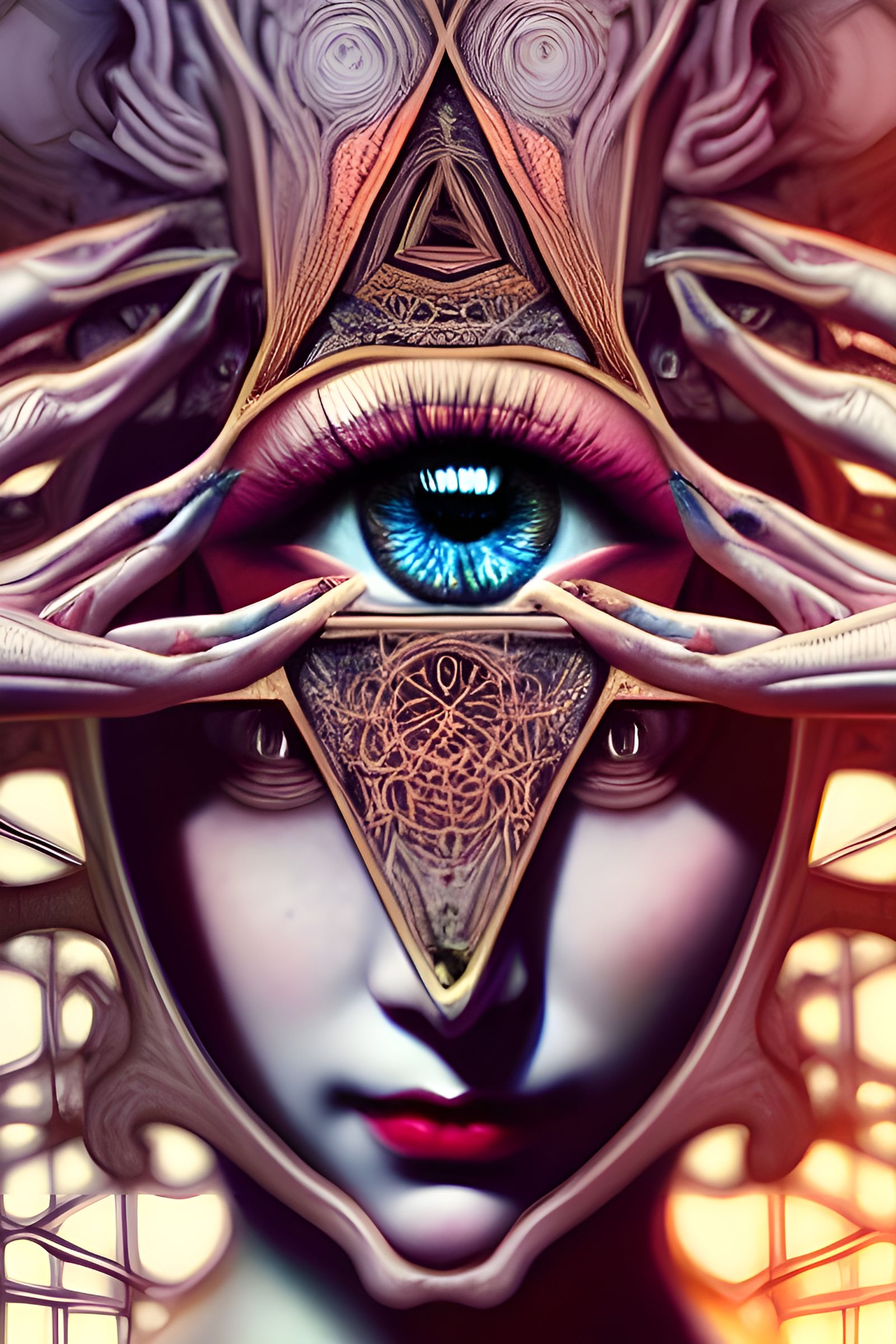Detailed Eye of Providence in Digital Art Style