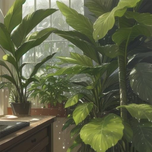 Surreal Green Oasis in High-End Interior Design