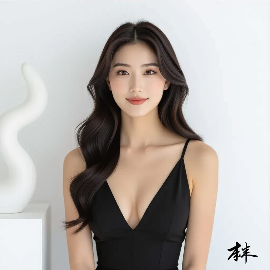 Elegant Portrait of a Woman in East Asian Style