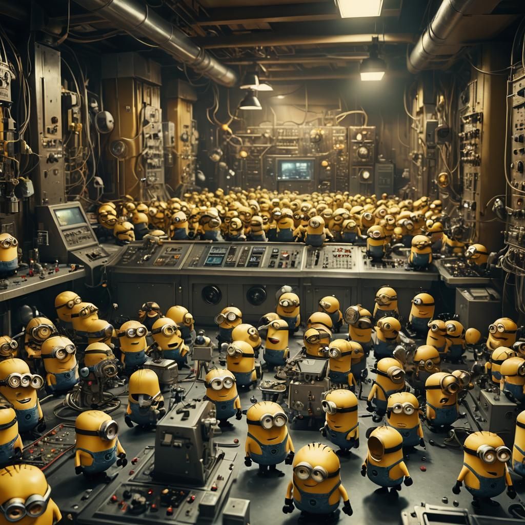 Minions Cause Laboratory Chaos in Cinematic Still