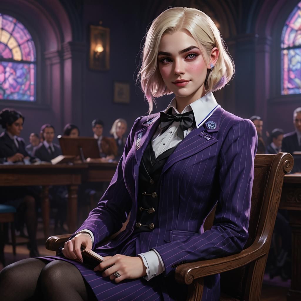 Enid Sinclair Portrait from Addams Family in Hyperdetailed S...