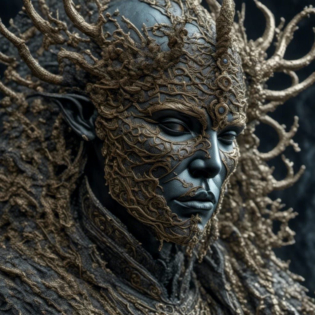 Fantasy Caricature with Extreme Eyes in Comic Art Style