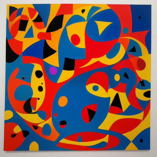 Vibrant Cubist Flower Field in Bold Brushstrokes