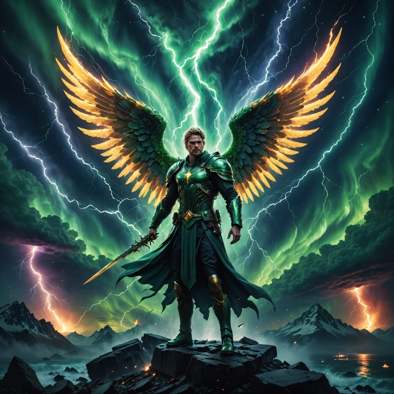 Celestial Angel in Epic Digital Matte Painting