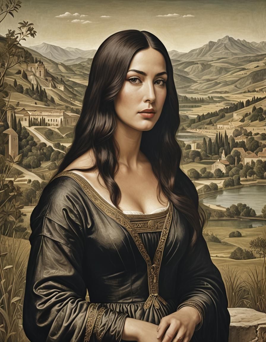 Monica Bellucci Recreates Mona Lisa in Hyperreal Photo