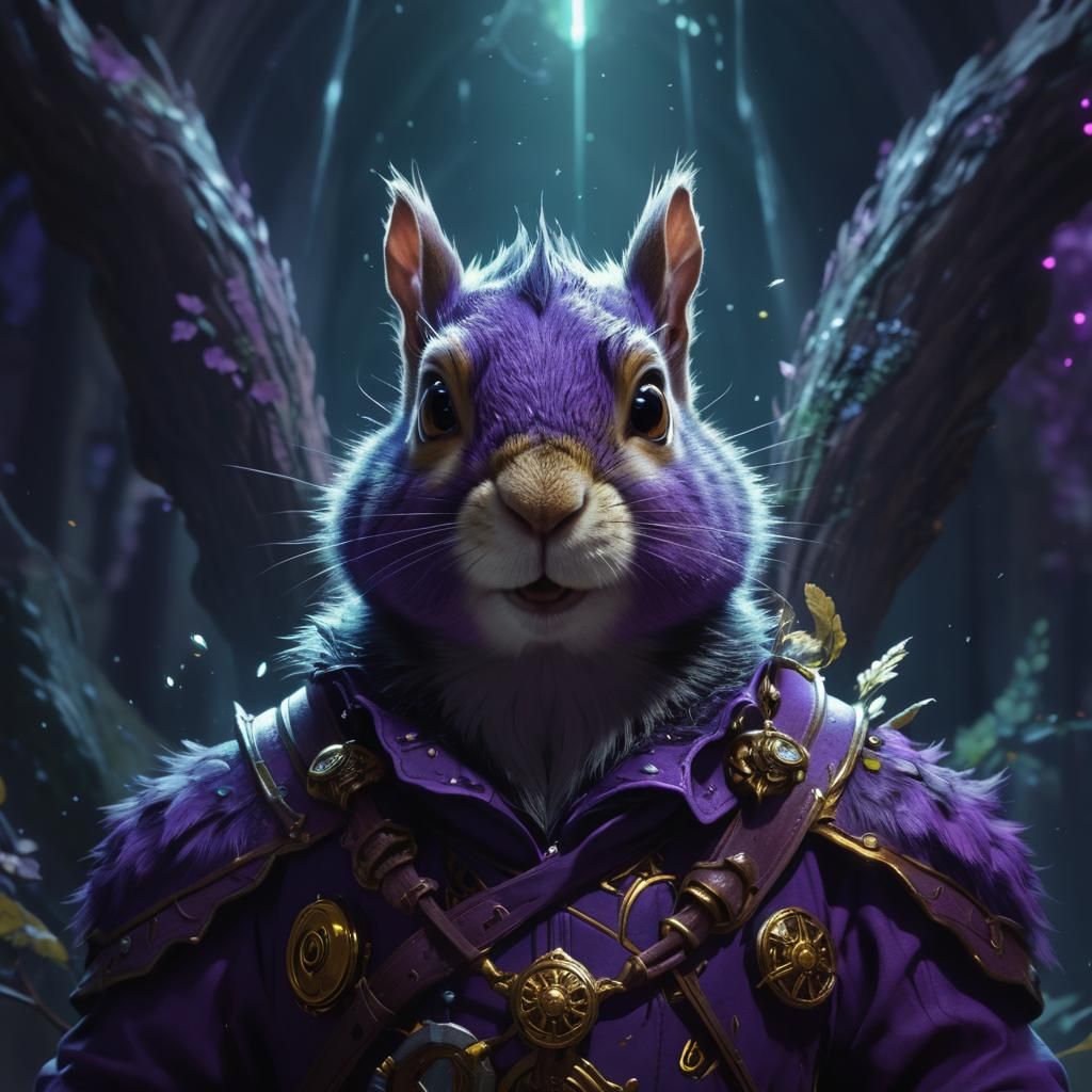 Dark Fantasy Wizard Squirrel Concept Art