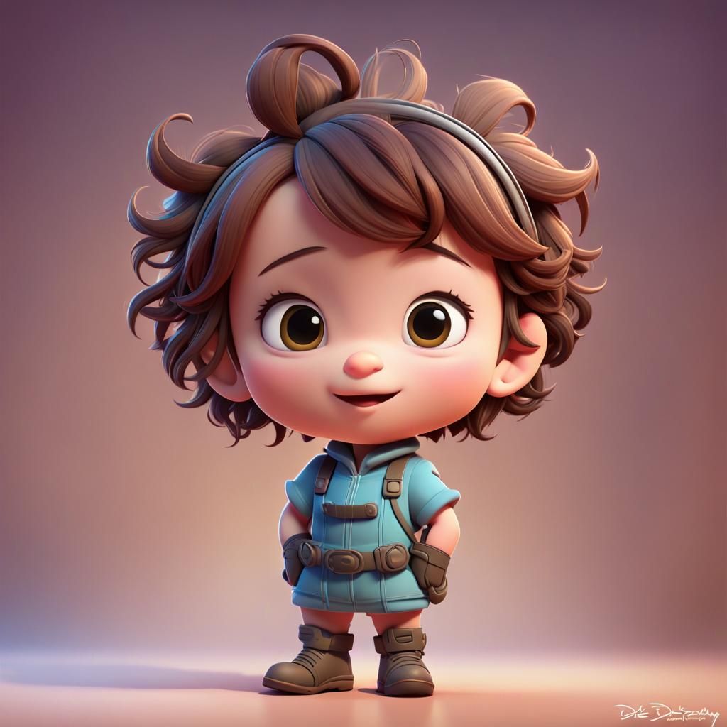 Adorable Chibi Anteater in 3D Digital Art