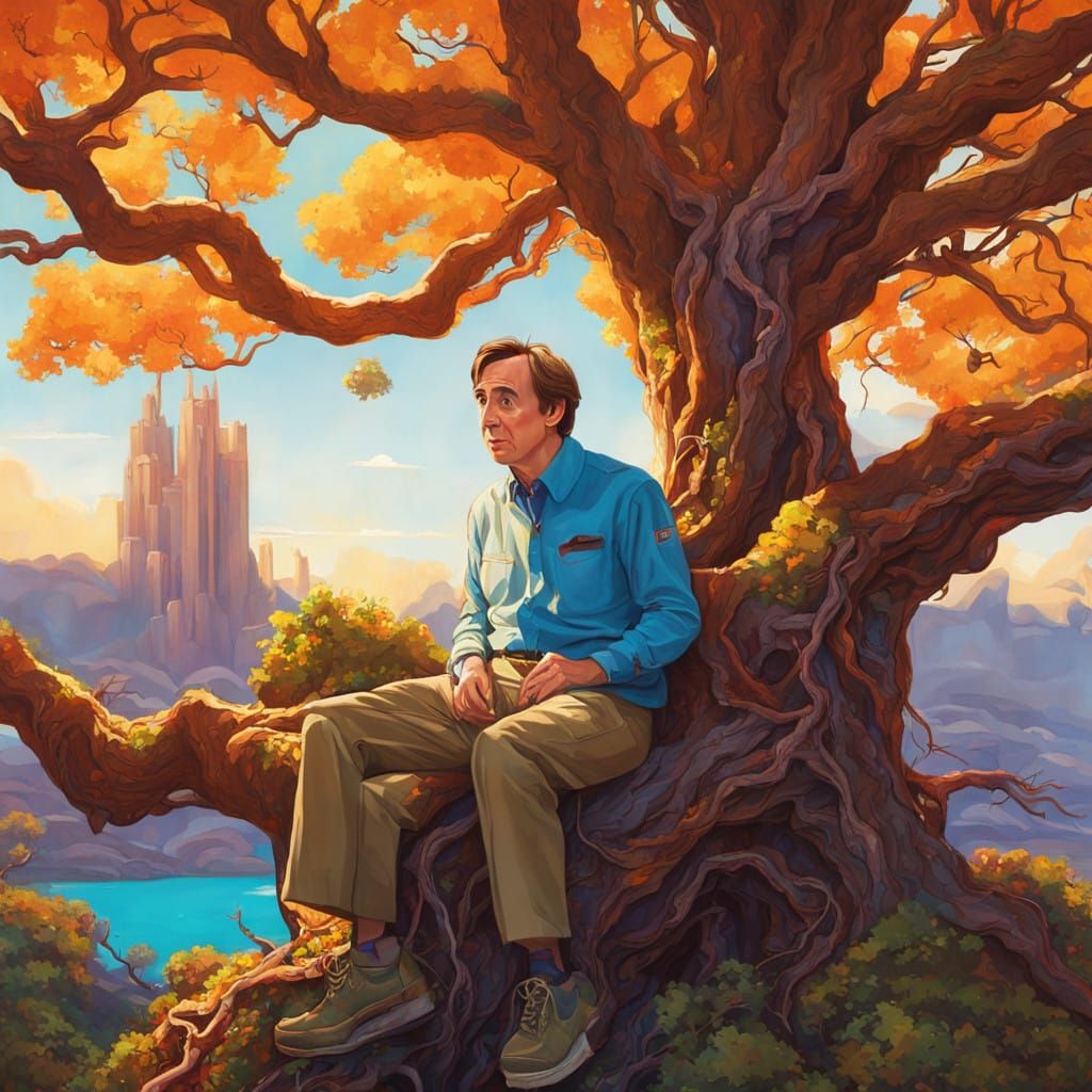 Alan Partridge in a Whimsical Pear Tree