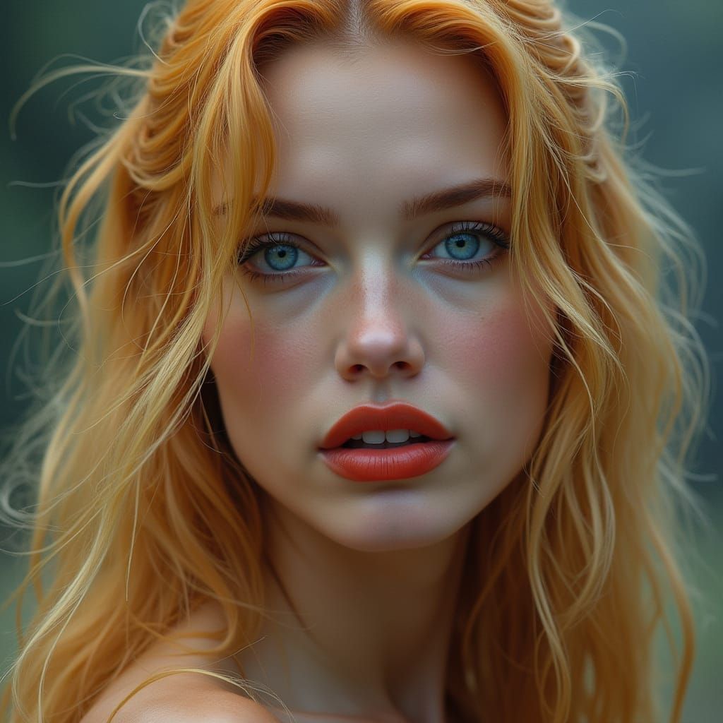 Norse Goddess Portrait in Vogue Style