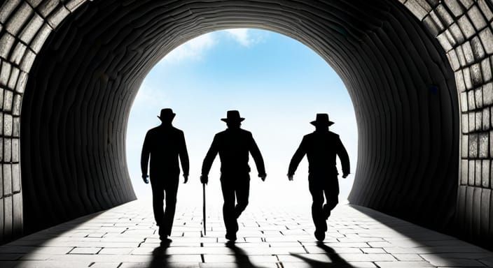 Hooligans in a tunnel.