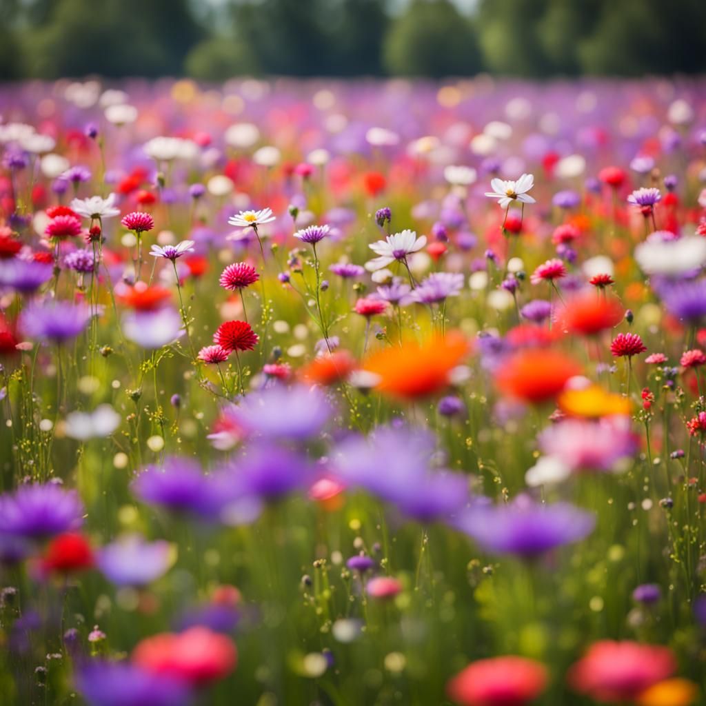 Vibrant Field of Flowers: Professional Photography