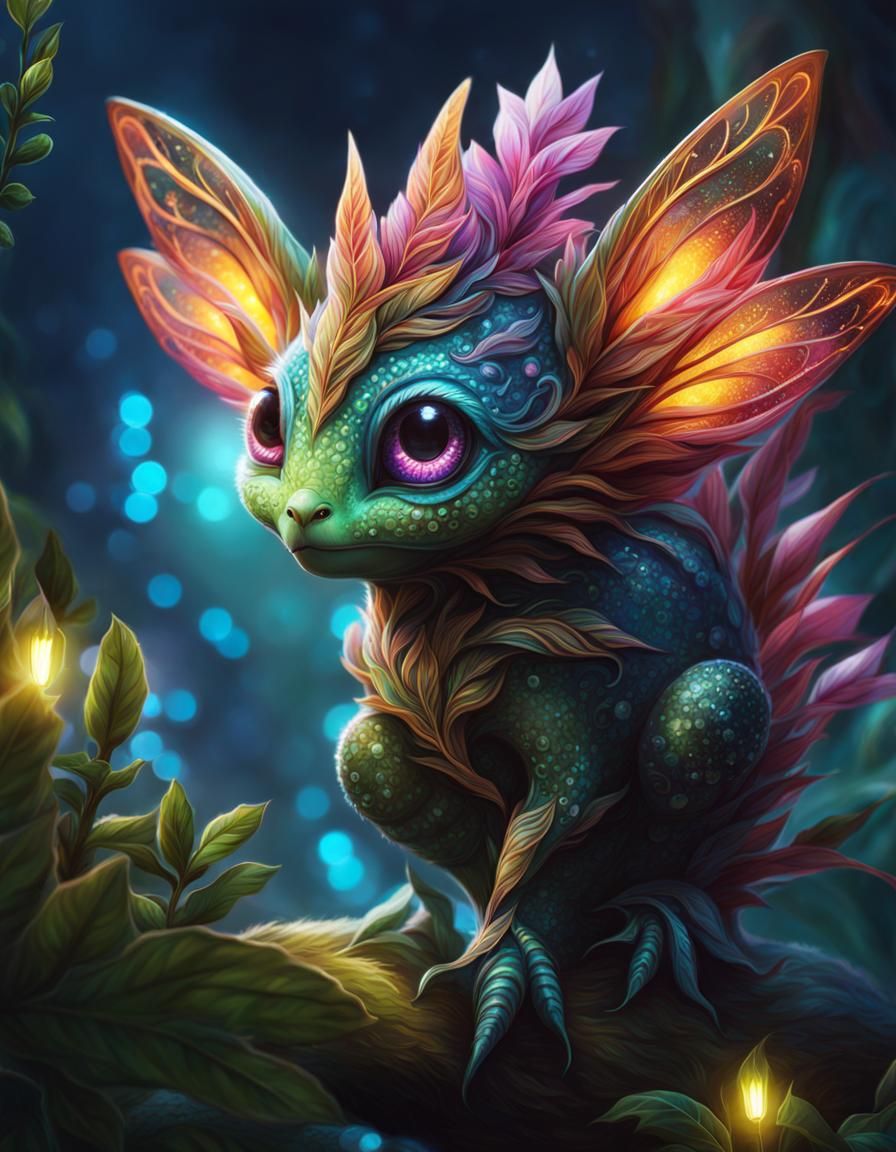 Beautiful Magic plant creature, dnd character, Hyperrealisti...
