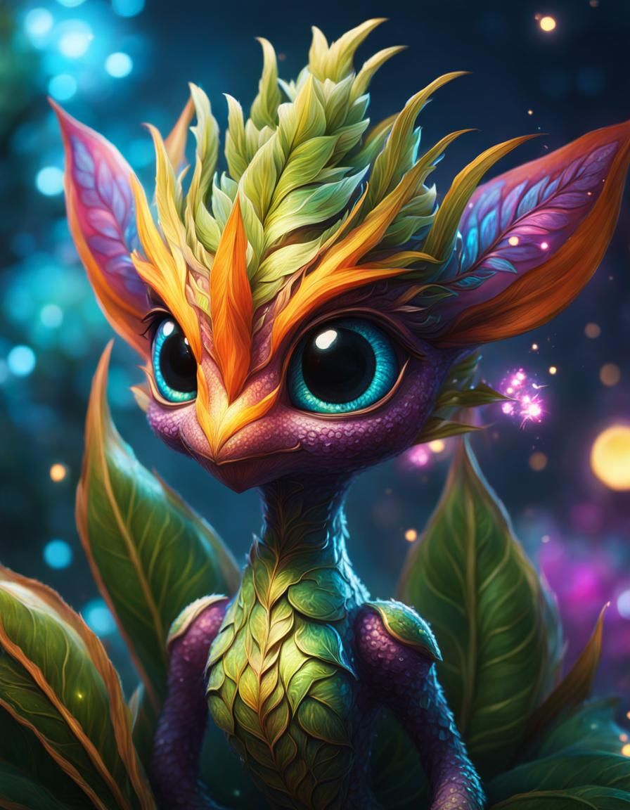 Beautiful Magic plant creature, dnd character, Hyperrealisti...