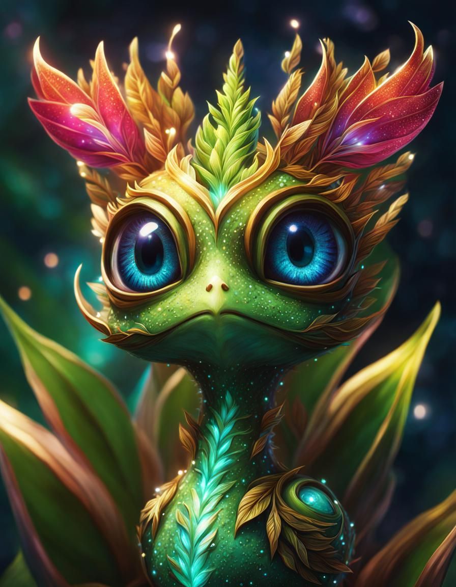 Beautiful Magic plant creature, dnd character, Hyperrealisti...