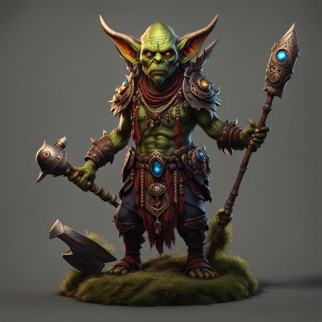 Detailed Goblin Shaman Concept Art