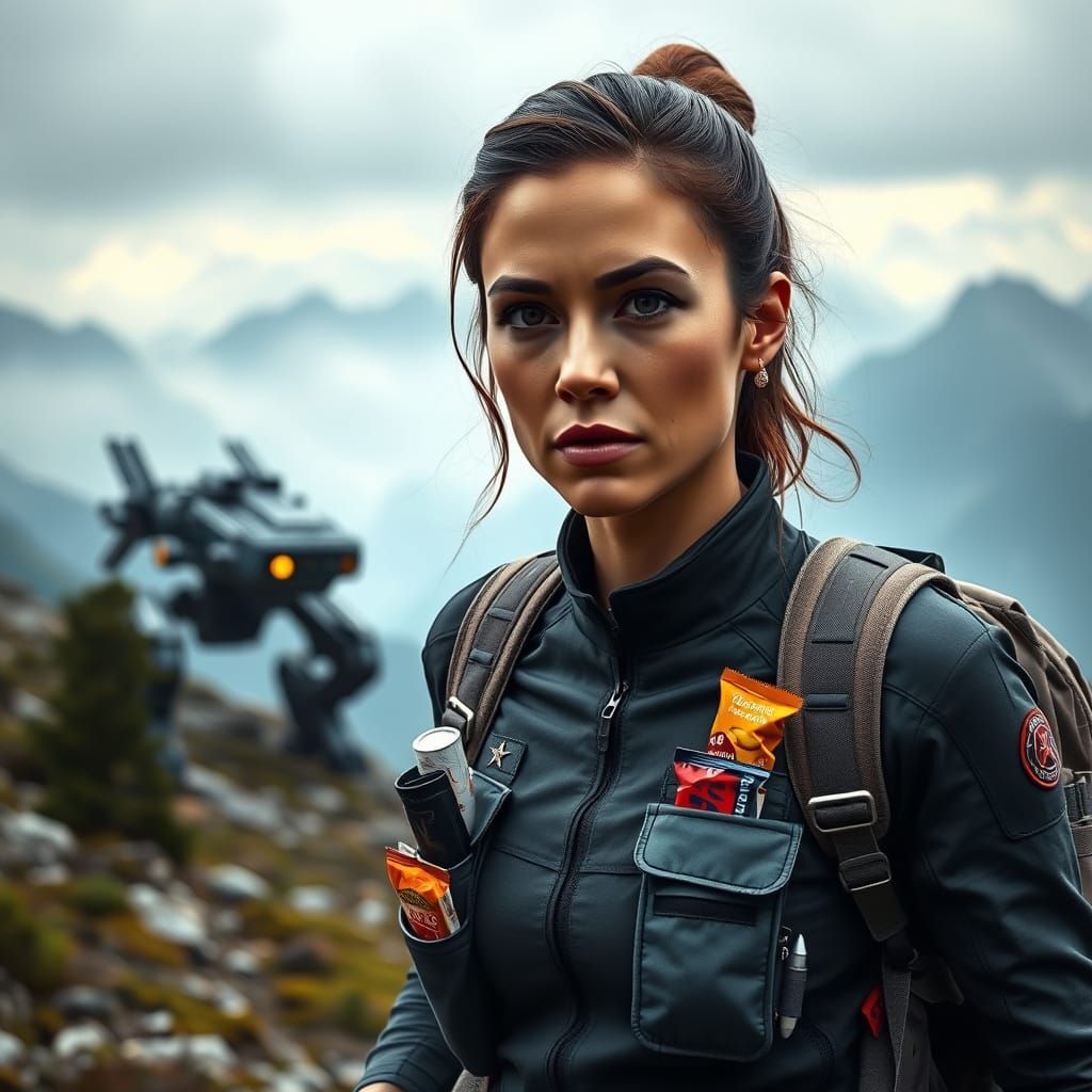 Determined Starfleet Officer Embarks on Mountain Hike with F...