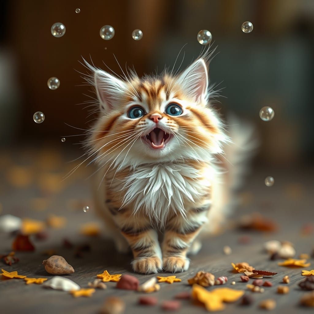 Surreal Whimsical Scene in Bright Colors