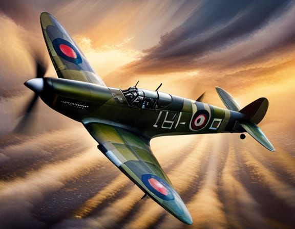 Spitfire Dogfight Over London During Battle of Britain