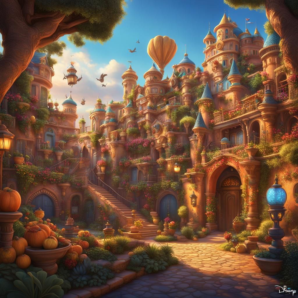 Disney Encanto Cartoon Poster in Detailed Matte Painting