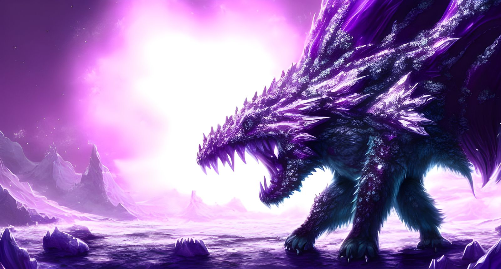 Icy Armored Alien Guarding Portal on Frozen Planet