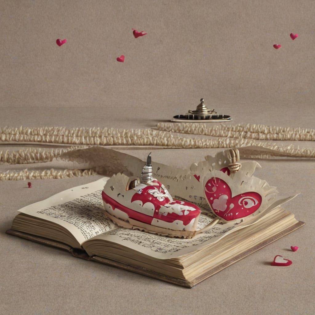 Vibrant Red Hearts in Mid Air