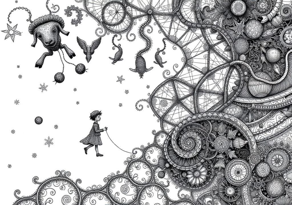 Little Prince and the Aviator's Sheep Drawing