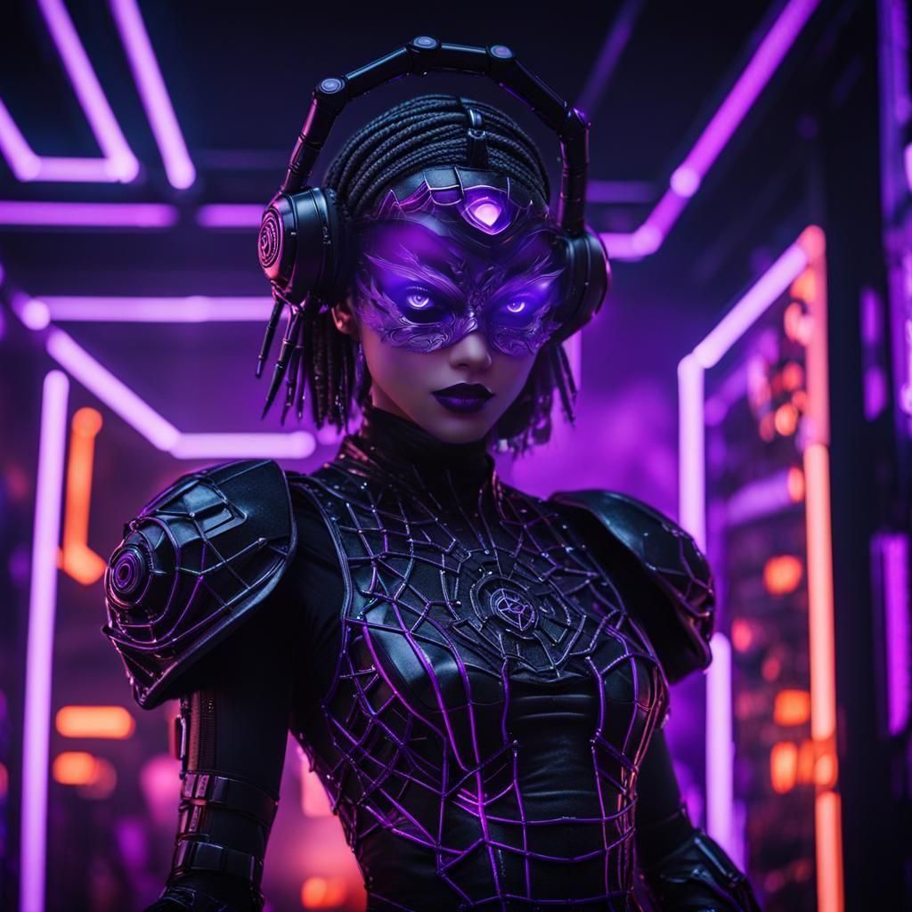 Futuristic Borg Princess at Halloween Party