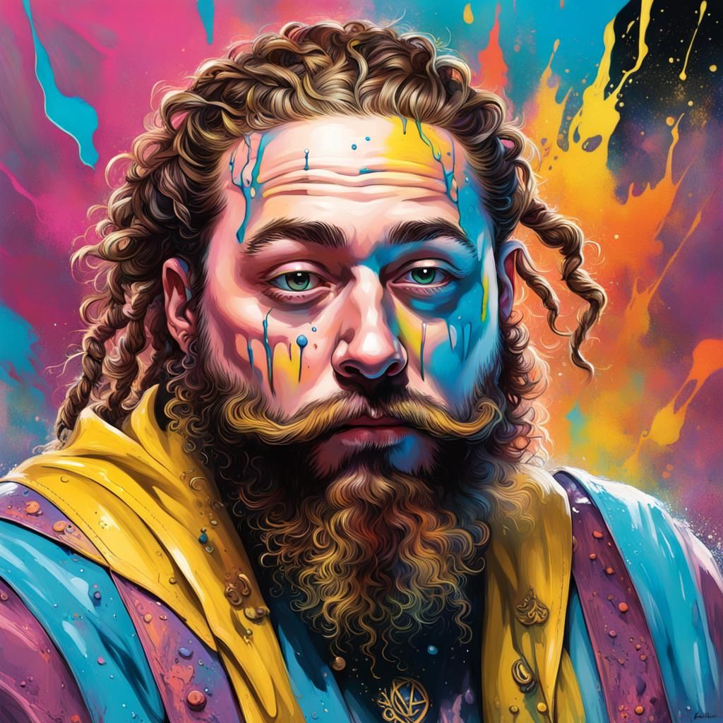MTG Post Malone Wizard Art