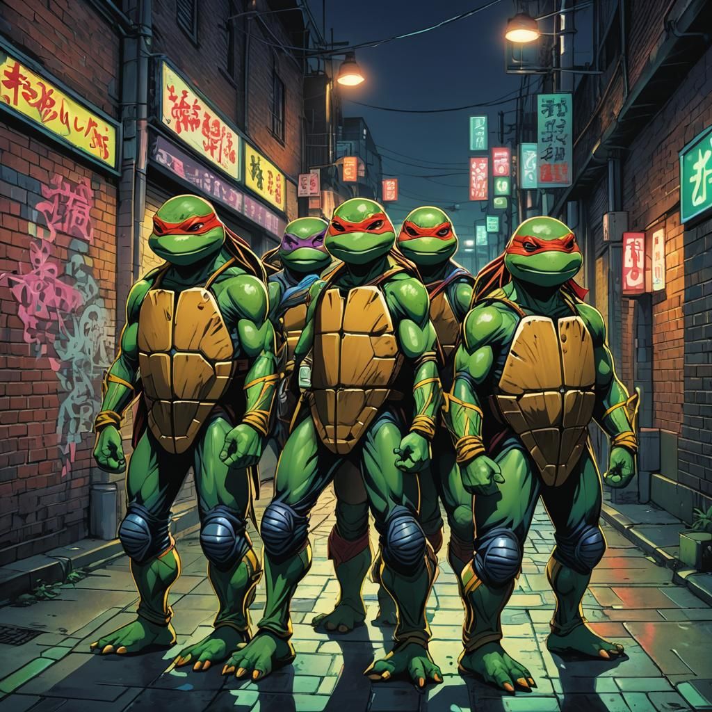 Teenage Mutant Ninja Turtles in Studio Trigger Style