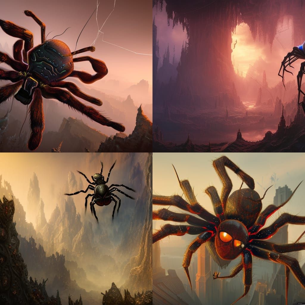 Detailed Spider in Fantasy Concept Art