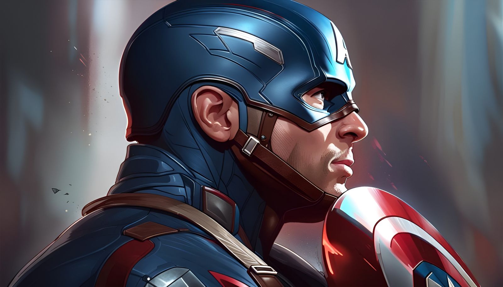 Captain America Portrait in Dynamic Lighting