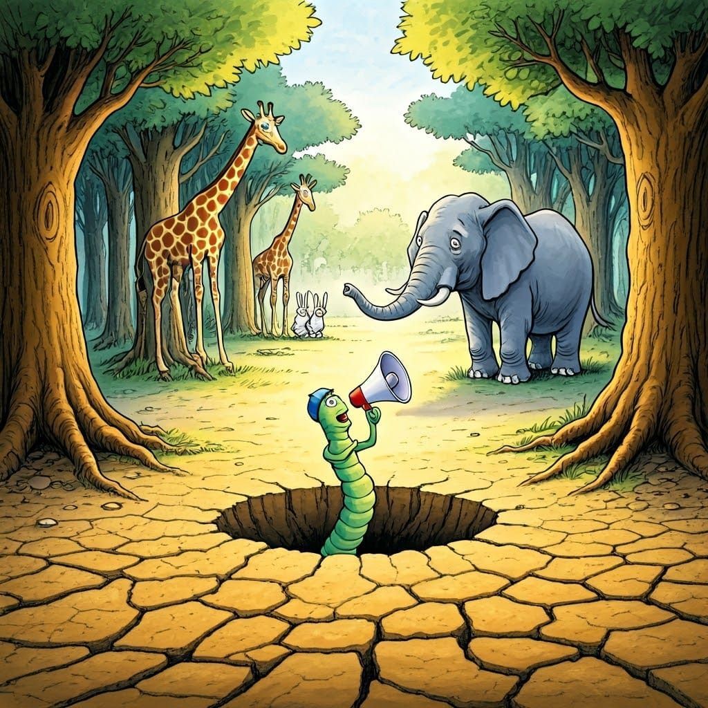 The Little Worm That Could: A Children's Illustration