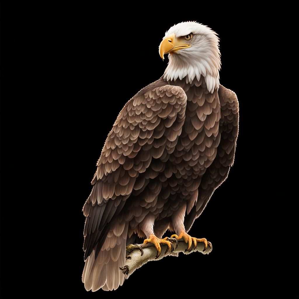 American Bald Eagle Ablaze