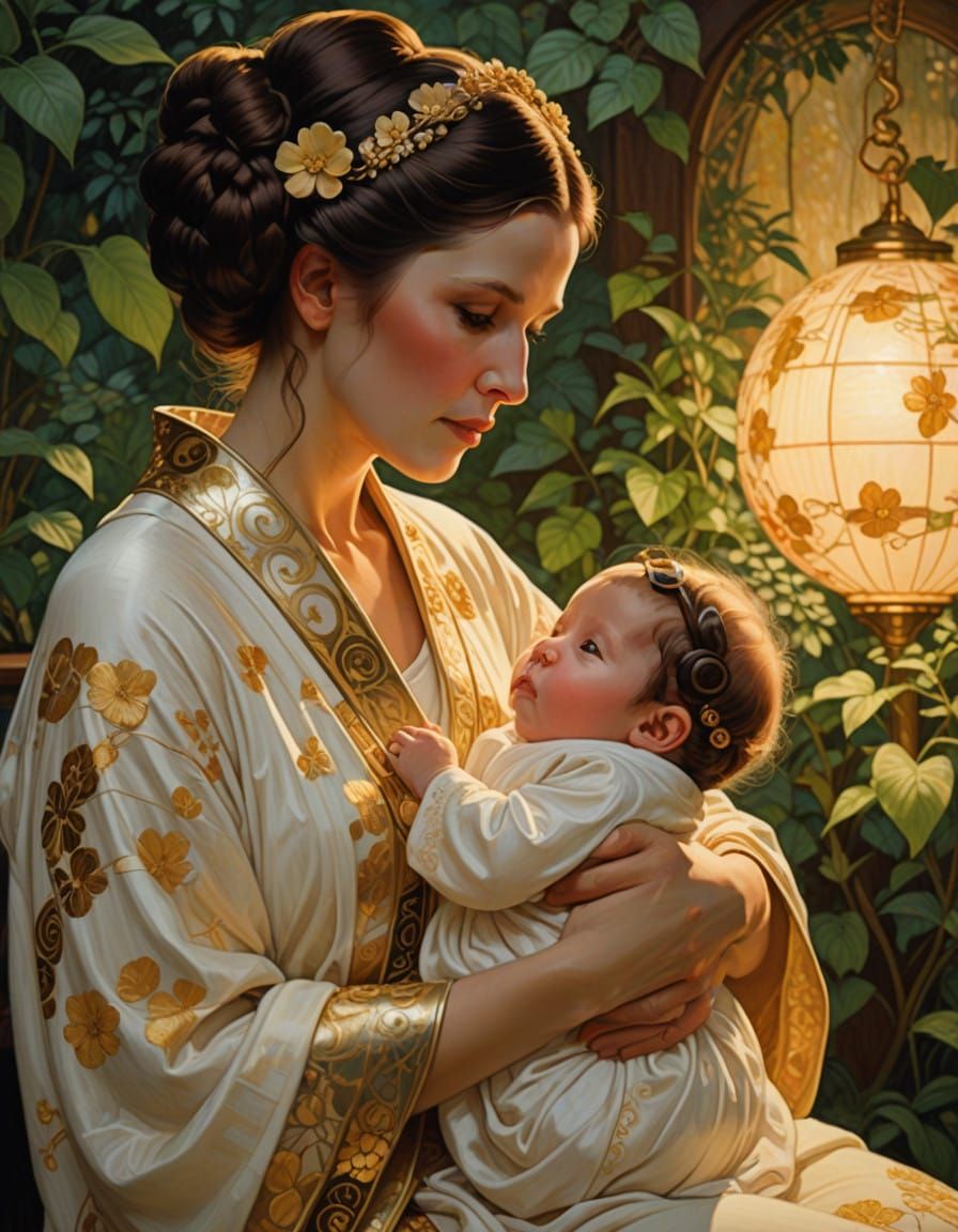 Princess Leia in a Tender, Whimsical Portrait