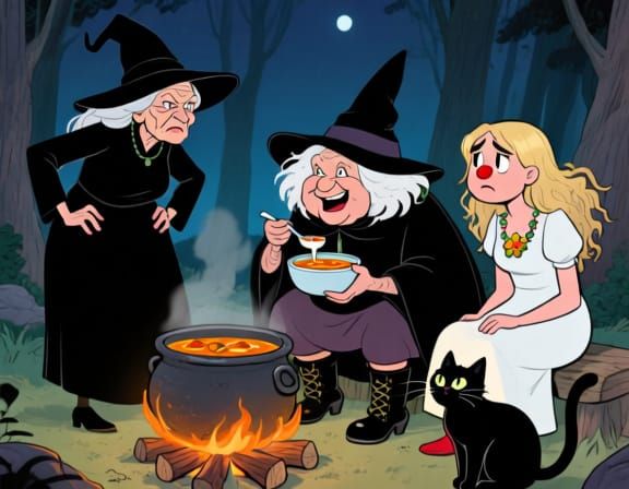 Discworld Witches Meeting by Cauldron